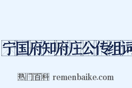 宁国府知府庄公传组词是什么意思的图片